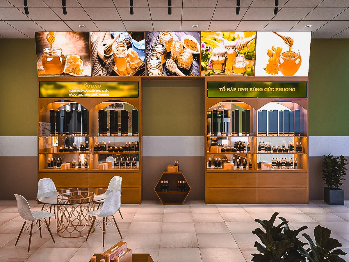 Honey Shop Design, Displays Retail Fixtures – Retro honey shop Bee display stand Customized furniture for honey shops image 7