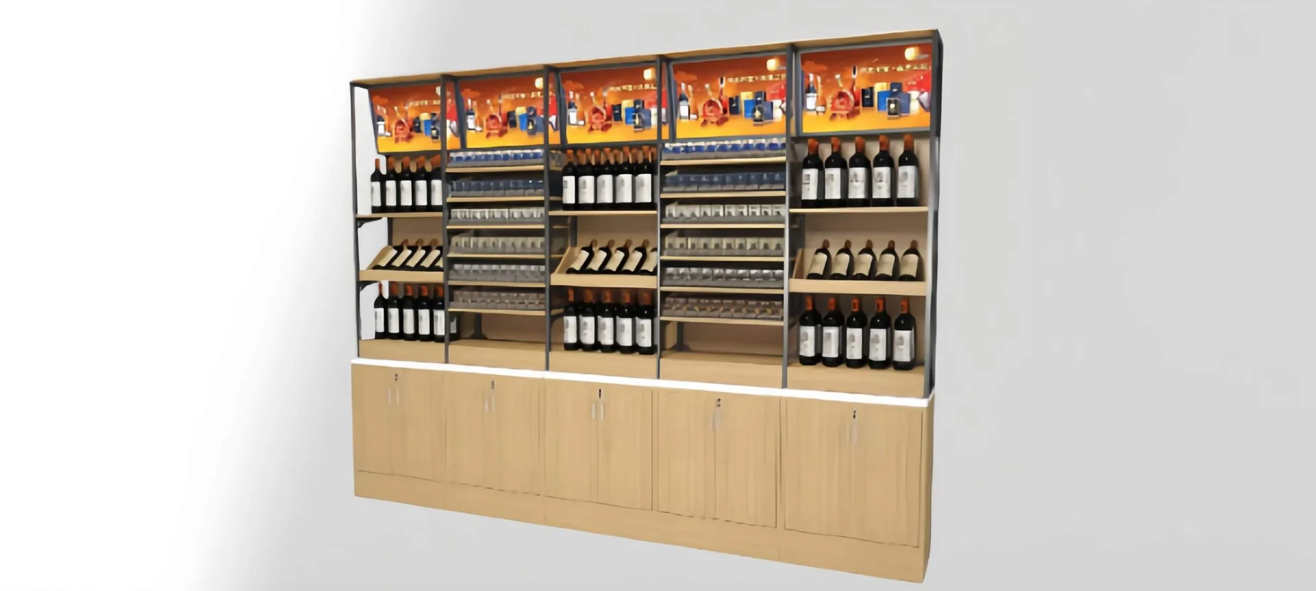 cigarette display rack Cigarette Display Racks Wall Cabinets For Sale – custom retail display image 2