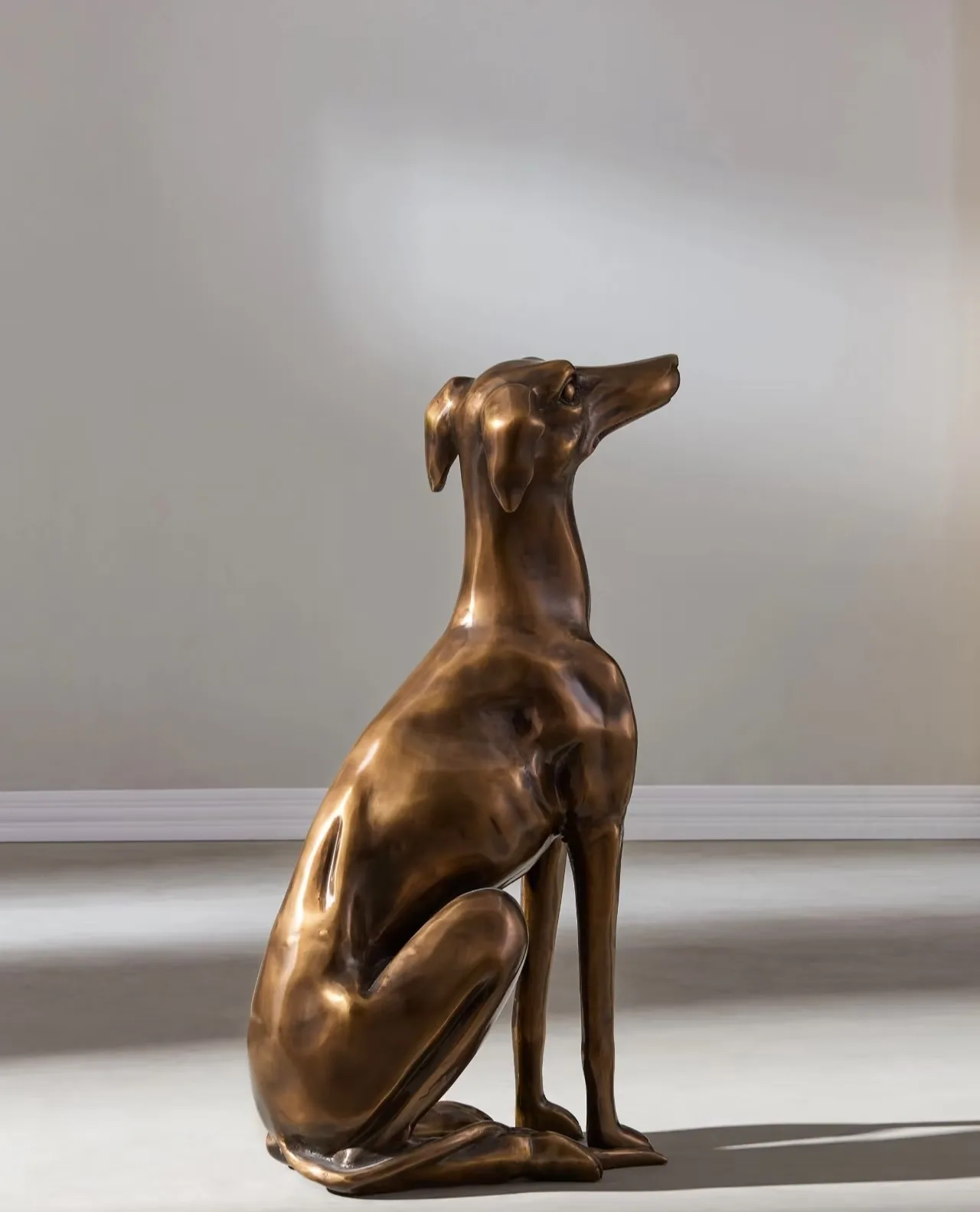 Custom Greyhound Bronze Sculpture | Premium Handcrafted Art by Unique Furniture