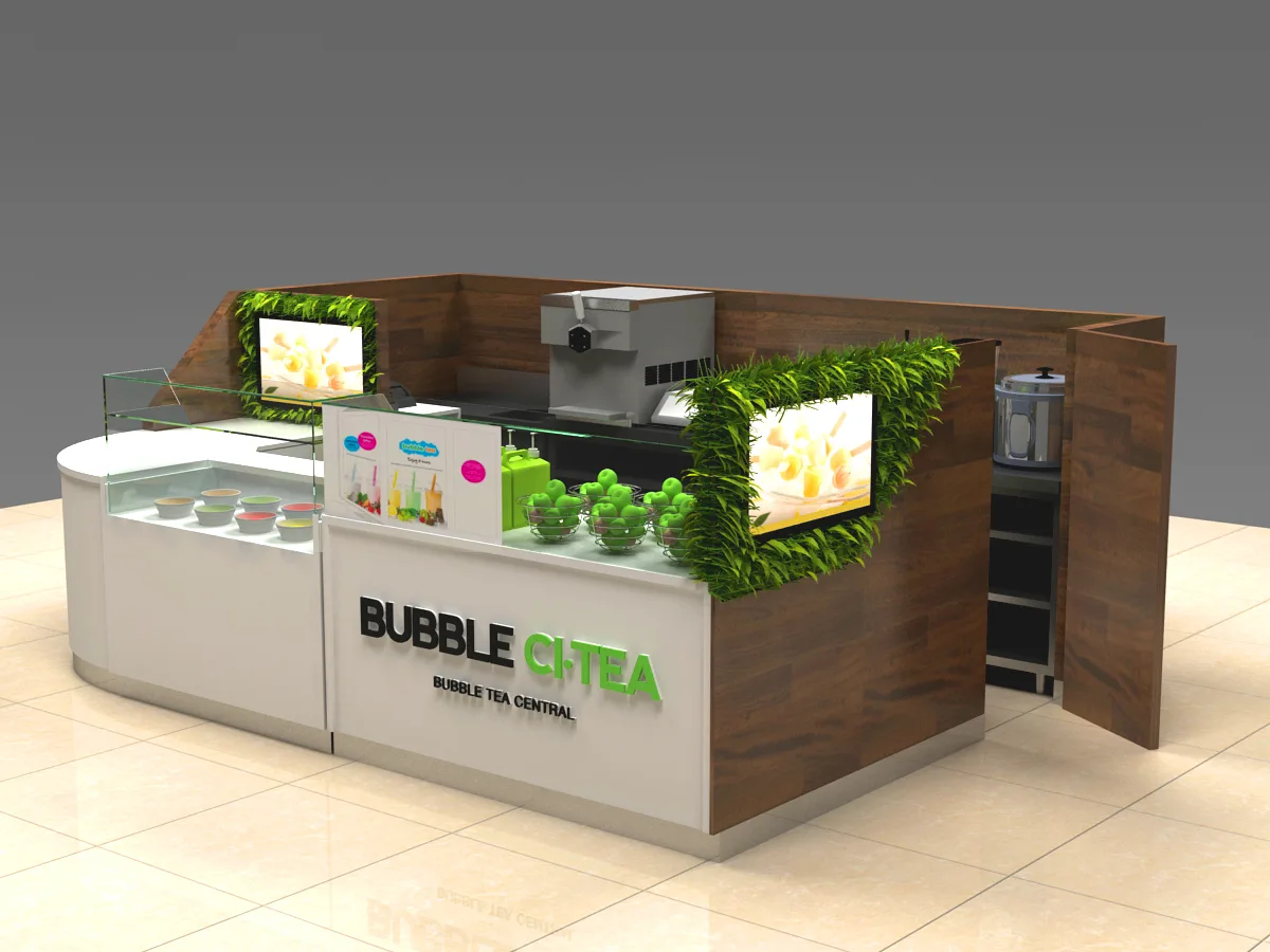 Bubble Tea Kiosk For Sale | Design Price – Spain Mall Crepe & Bubble Tea Kiosk 4m×3m | Price $6500 image 8