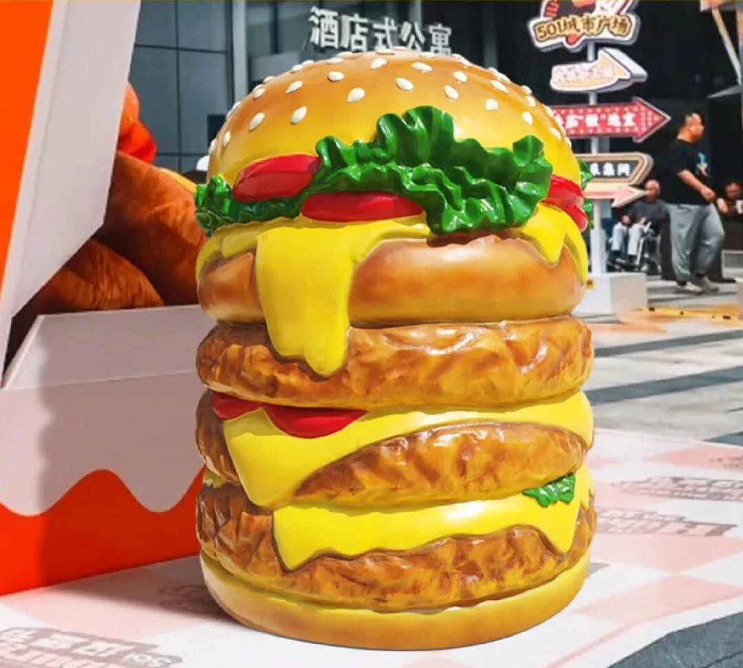 Giant Fiberglass Hamburger Props Statues For Sale – custom retail display image 22