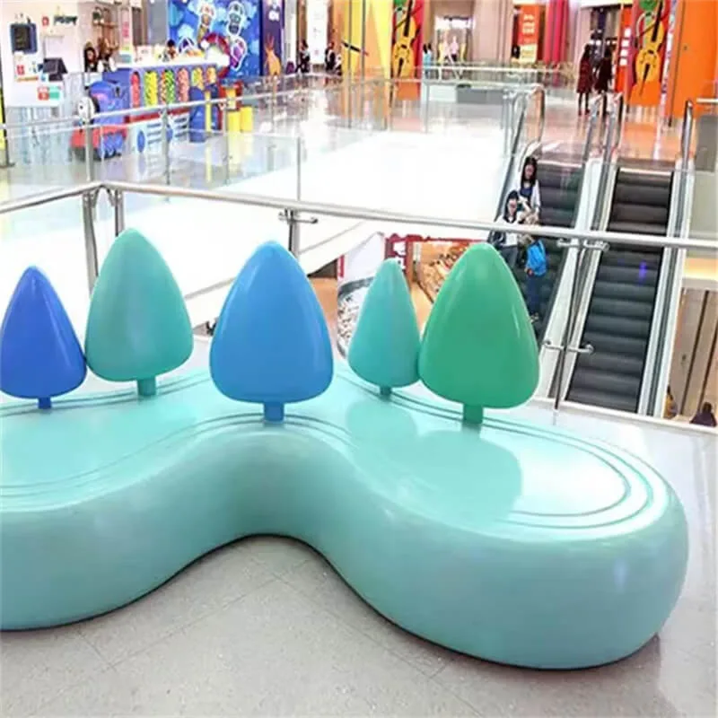 Shopping Mall Bench | Indoor FRP Bench, Chairs Seats – custom retail display image 53