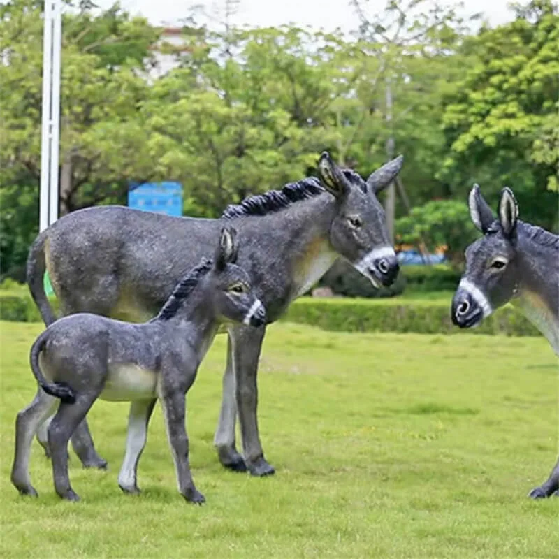 Large Donkey Statues Sculptures for Garden – custom retail display image 7