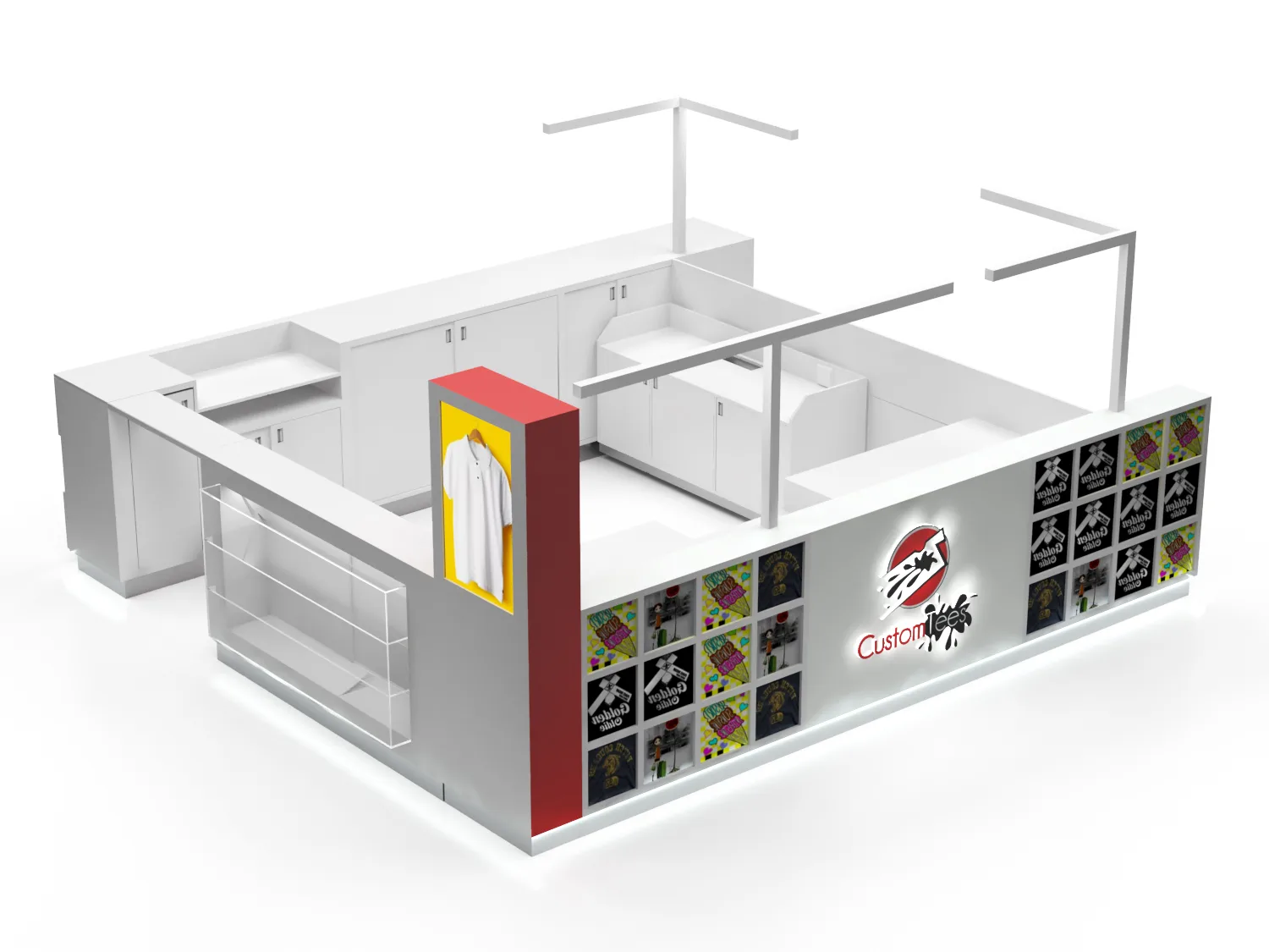 Clothing Kiosk – Healing Birdcage-Shaped Clothing Pop-Up Shop | Movable Mall Kiosk Design Concept image 2
