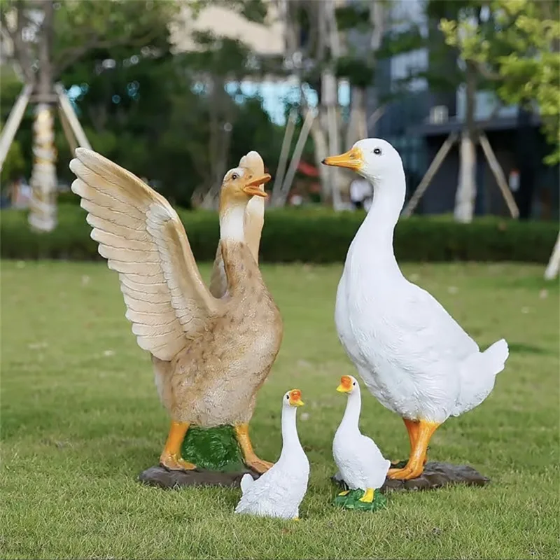 Outdoor Duck Statues Goose Sculptures for Garden – custom retail display image 47