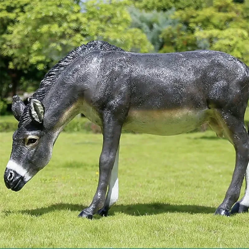 Large Donkey Statues Sculptures for Garden – custom retail display image 6