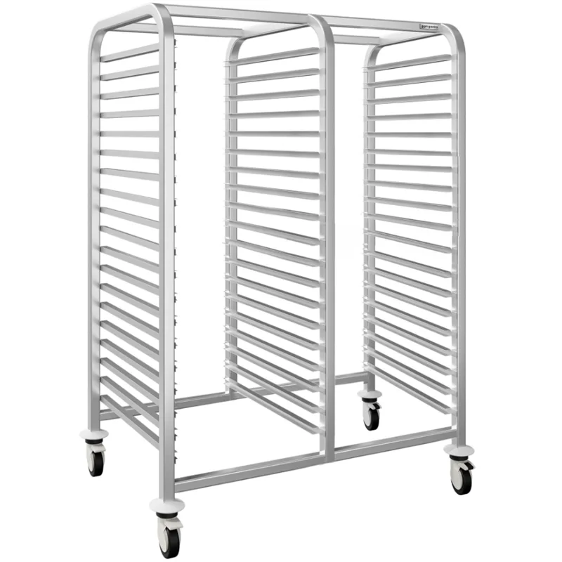 Bakery Tray Racks Trolley For Sale | Stainless Steel – 15 tier baking tray rack- stainless steel mobile trolley-universal bak