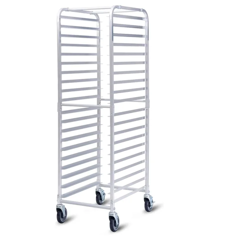 Bakery Tray Racks Trolley For Sale | Stainless Steel – 15 tier baking tray rack- stainless steel mobile trolley-universal bak