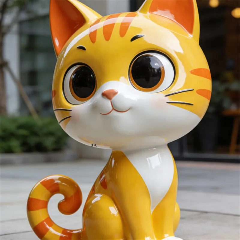 Fiberglass Cats Statues Sculptures For Outdoor Garden Ornaments. – custom retail display image 34