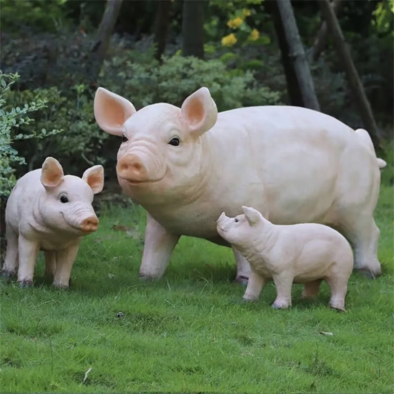 Large Pig Statues Sculptures For Outdoor Garden – custom retail display image 5