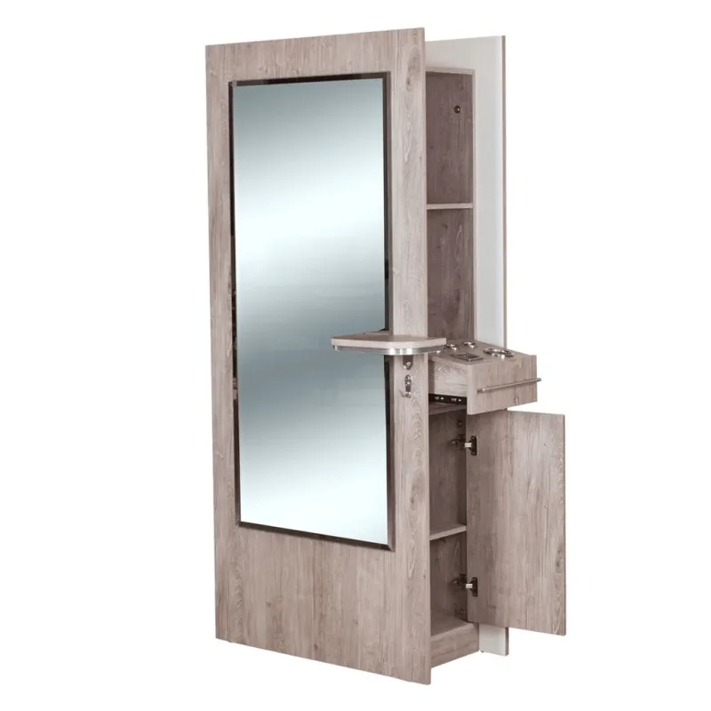 Double-Sided Barber Salon Styling Stations With Mirror – custom retail display image 26