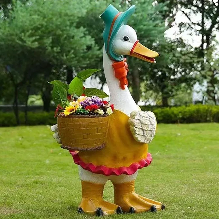 Outdoor Duck Statues Goose Sculptures for Garden – custom retail display image 14