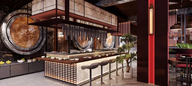Sushi Restaurant Bar Design, Displays Furniture – custom retail display image 11