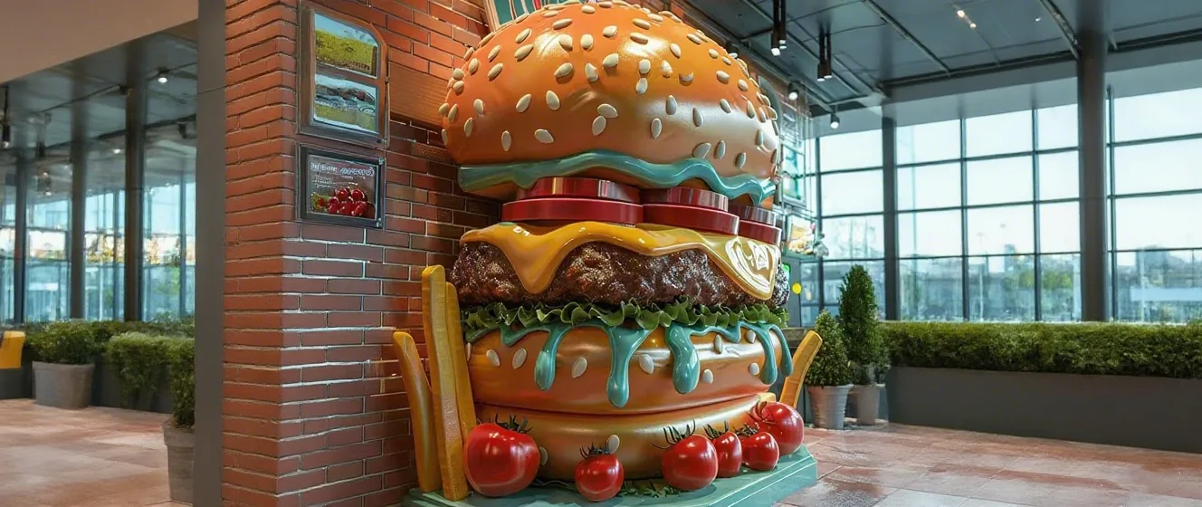 Giant Fiberglass Hamburger Props Statues For Sale – custom retail display image 43