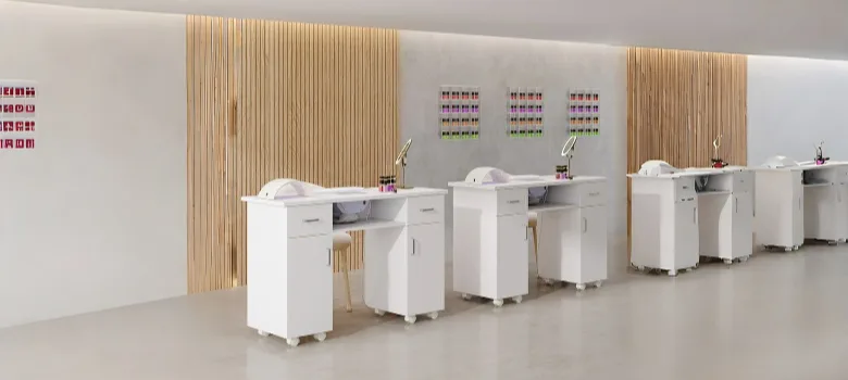 Manicure Tables Custom Nail Desks For Salon – custom retail display image 4