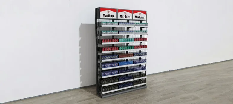 cigarette display rack Cigarette Display Racks Wall Cabinets For Sale – custom retail display image 3