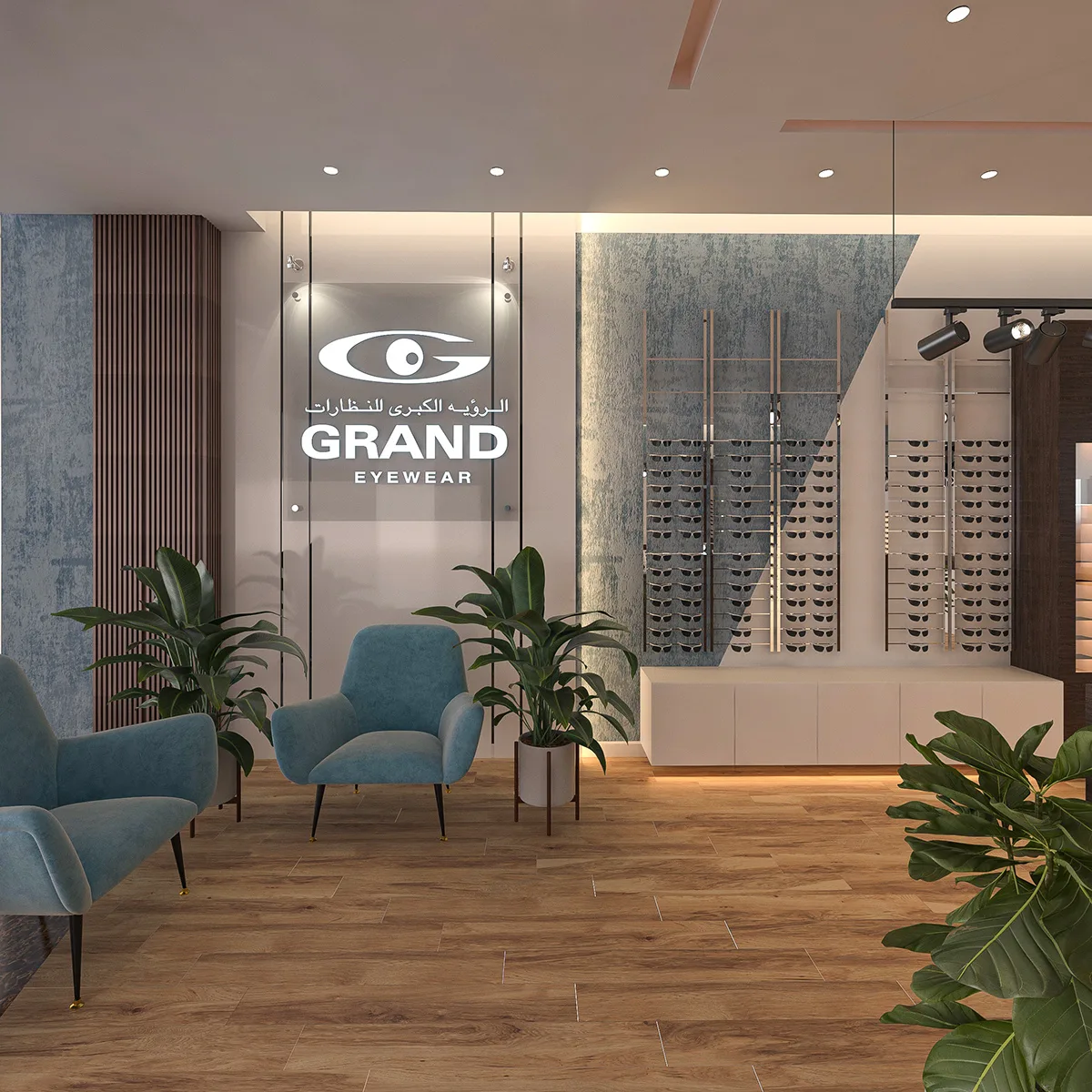 Optical Shop Design, Store Fixtures Furniture – Space-Optimized Glasses Counter for High-Traffic Retail Areas image 13