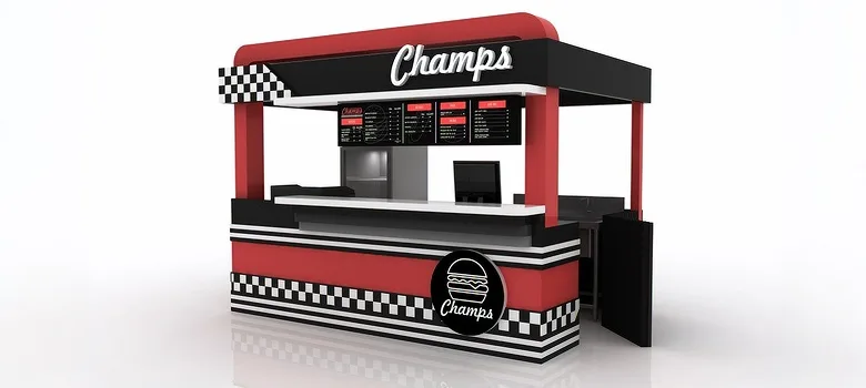 Burger Kiosks For Sale | Indoor Outdoor – custom retail display image 4