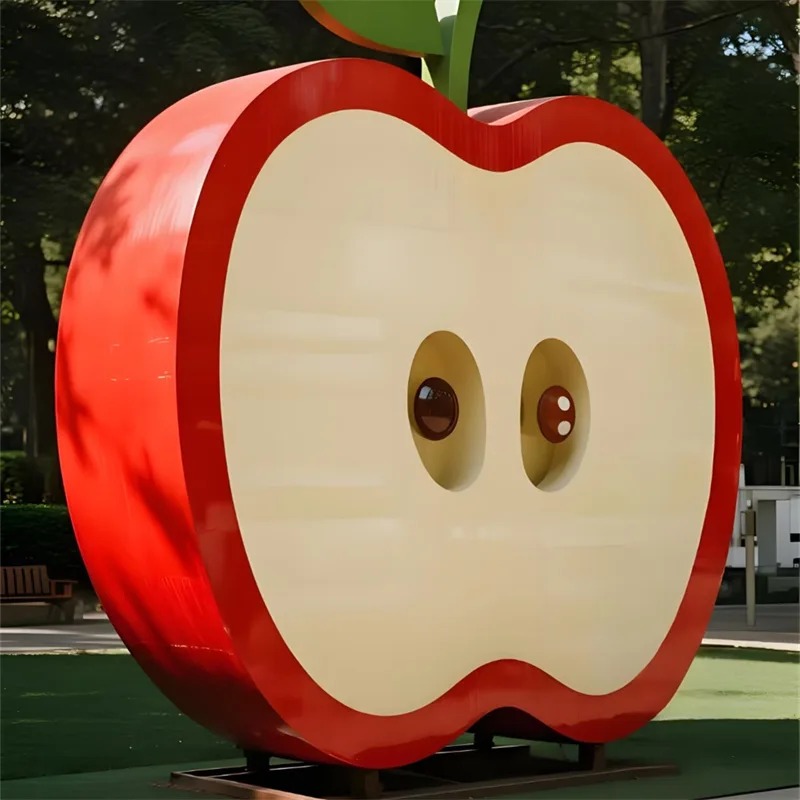 Giant FRP Apple Sculpture For Sale | Graffiti Geometric – custom retail display image 37