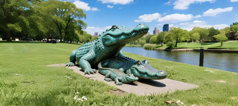 Life Size Crocodile Statues Sculptures For Sale – custom retail display image 3