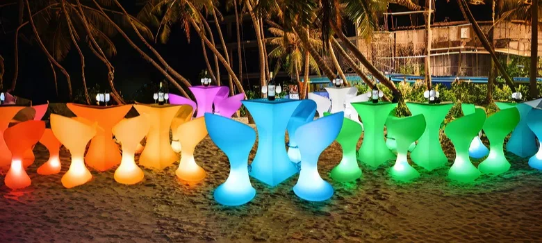 Cocktail Tables & Chairs LED Bar Counters, Cocktail Tables Chairs For Sale – custom retail display image 12