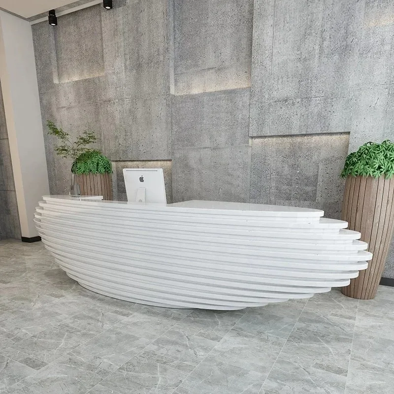 Fiberglass Reception Desk | Unique Modern – custom retail display image 45