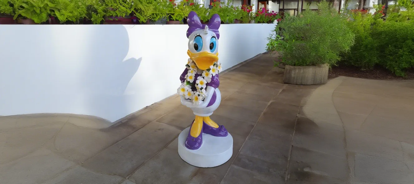 Donald Duck Fiberglass Statue Life Size Donald Duck Statue | Customizable Fiberglass Art – custom retail display image 3