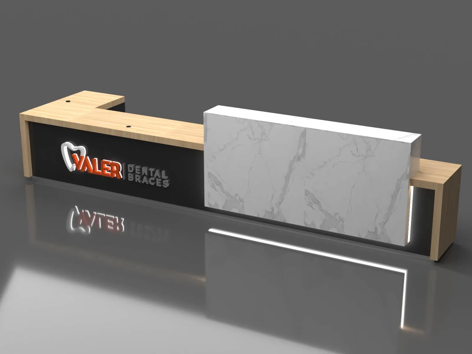 L- shaped Reception Desks For Sale – custom retail display image 14