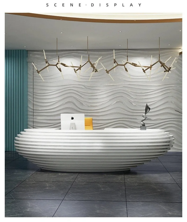 Fiberglass Reception Desk | Unique Modern – custom retail display image 46
