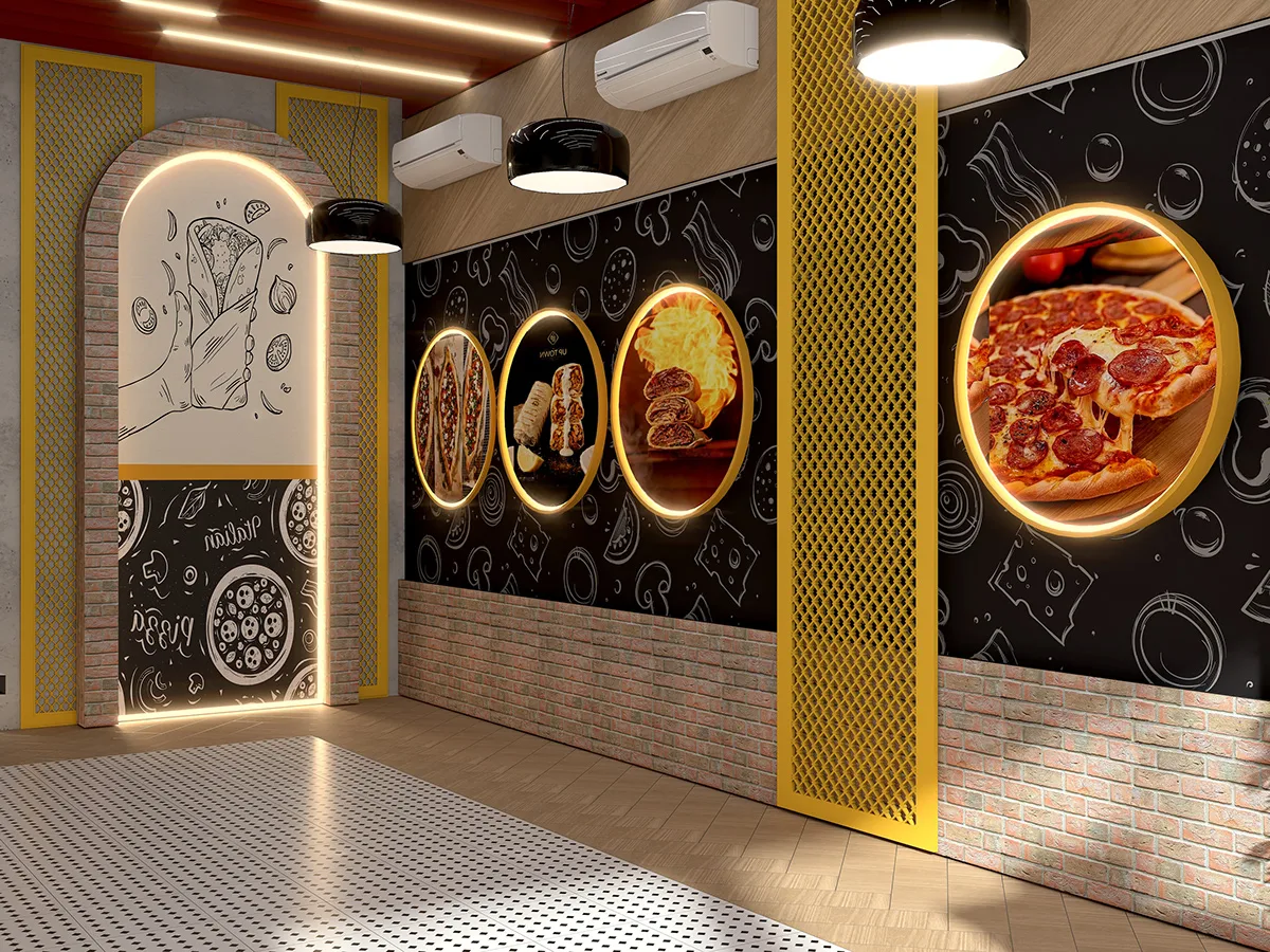 Pizza Shop Design | Pizza Store Counters, Displays Furniture – custom retail display image 3