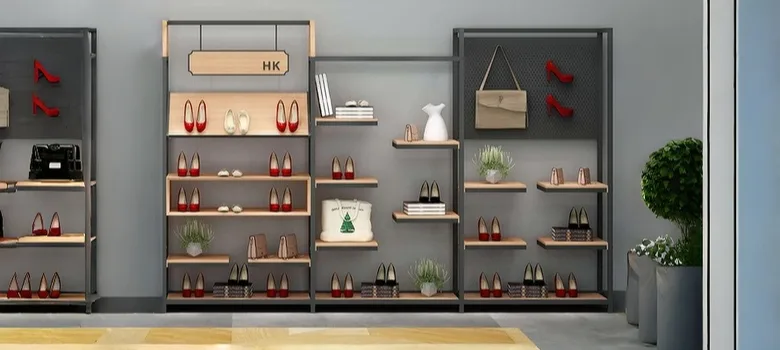 Shoe Wall Displays | Wall Mounted Footwear Racks Shelves – custom retail display image 3