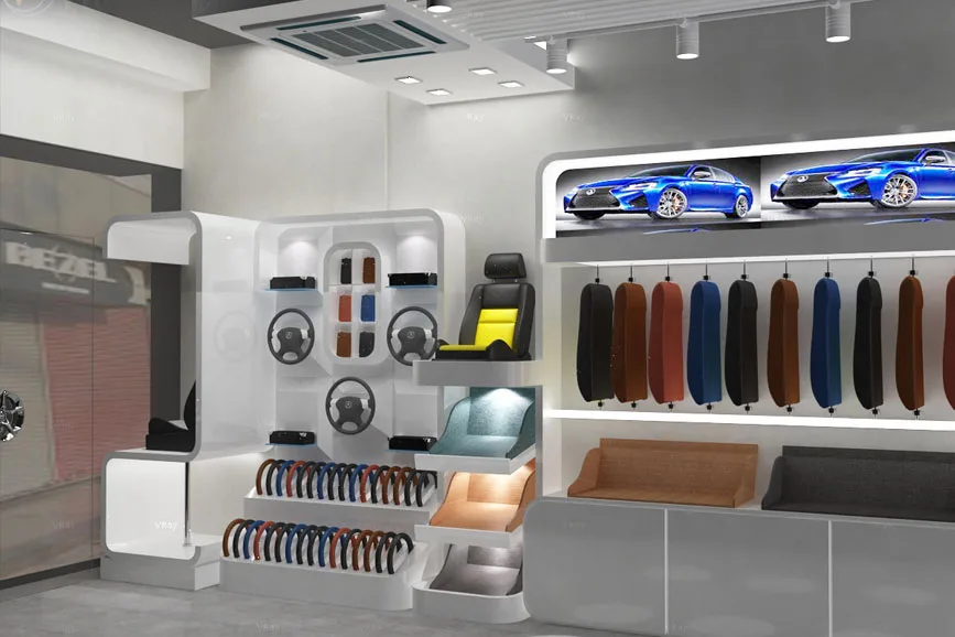Car Accessories Shop Displays, Racks Interior Design – custom retail display image 1