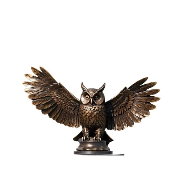 Birds Statues For Sale | Owl, Eagles, Pelican, Heron, Peacock More – Owl Sculpture image 9
