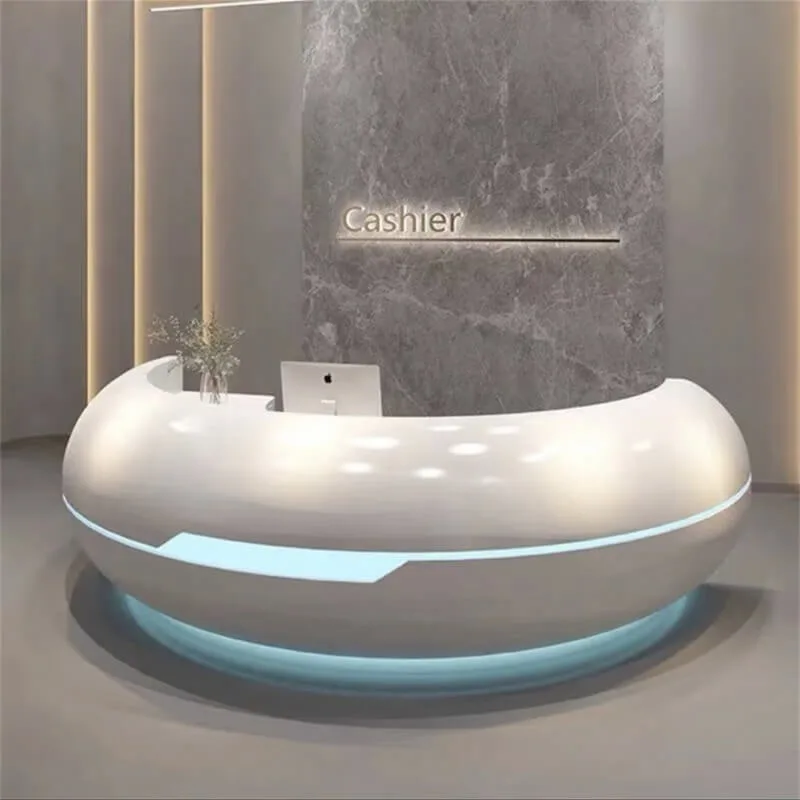 Fiberglass Reception Desk | Unique Modern – custom retail display image 29