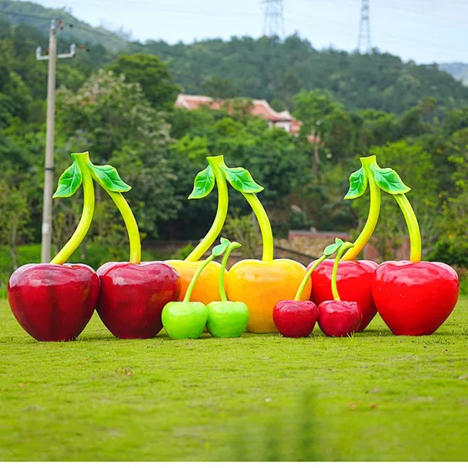 Large Fiberglass Cherry Sculpture Statues For Sale | Outdoor – custom retail display image 1