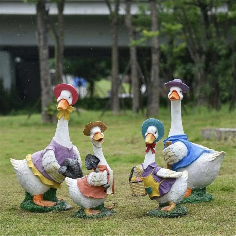 Outdoor Duck Statues Goose Sculptures for Garden – custom retail display image 42