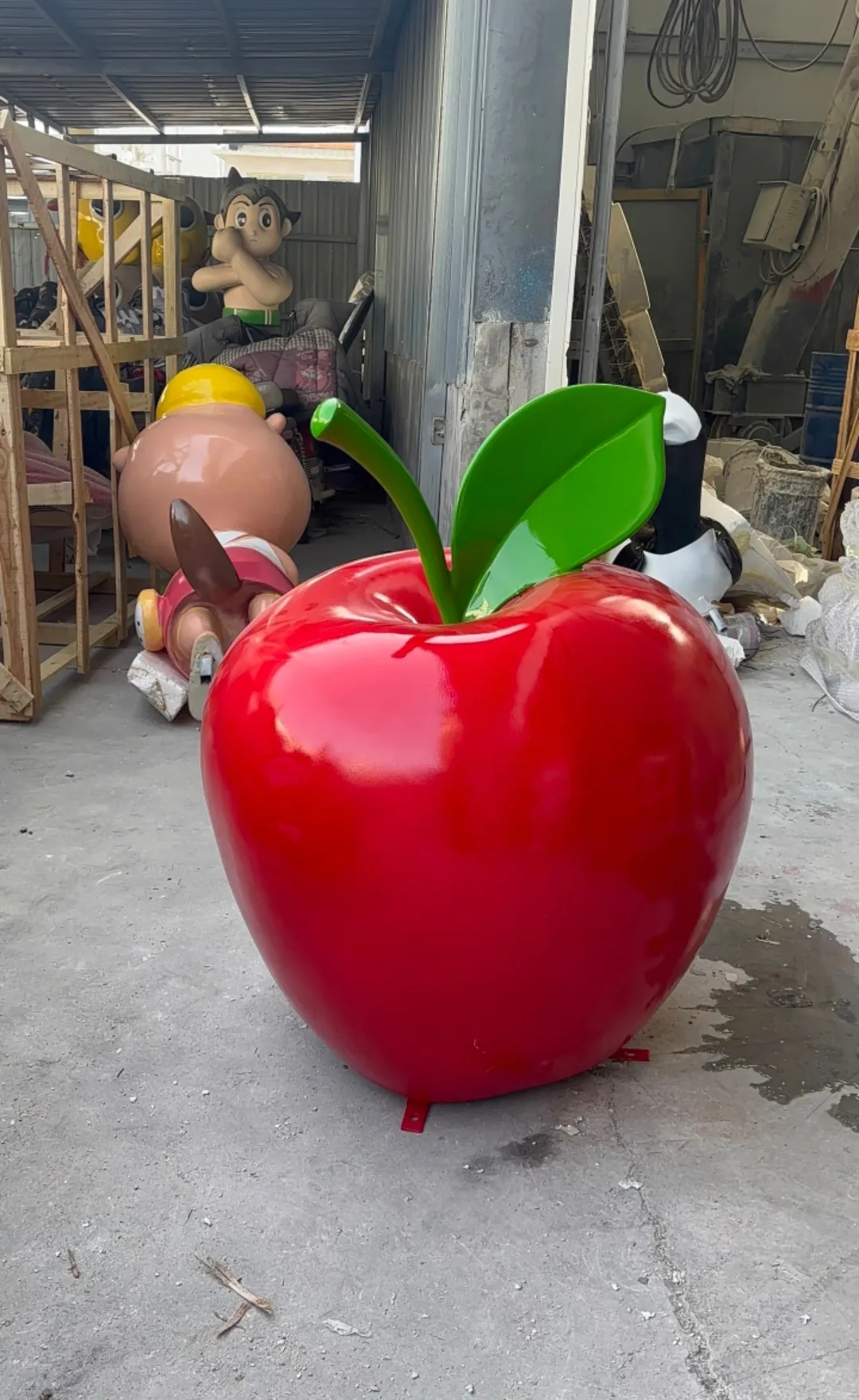 Giant FRP Apple Sculpture For Sale | Graffiti Geometric – custom retail display image 13