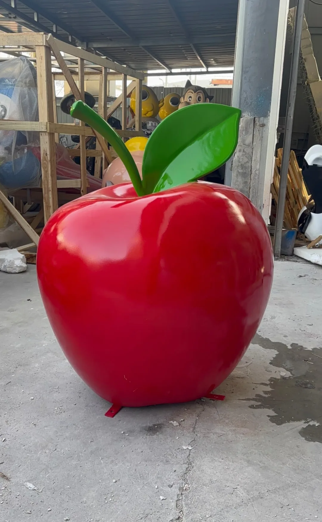 Giant FRP Apple Sculpture For Sale | Graffiti Geometric – custom retail display image 14