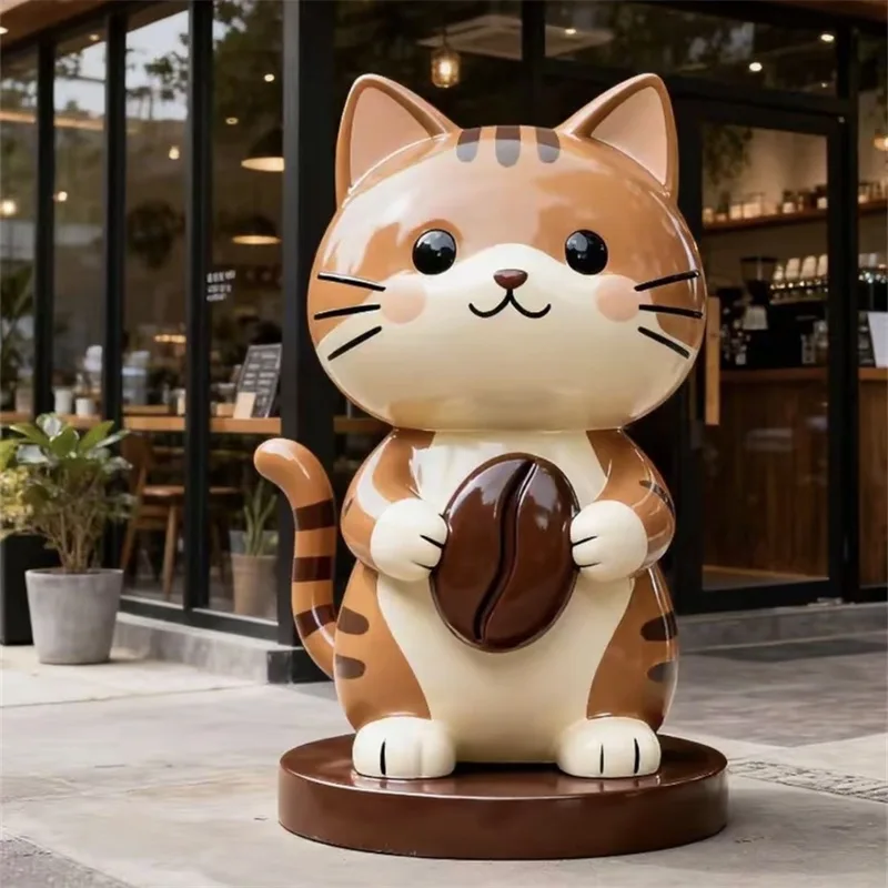 Fiberglass Cats Statues Sculptures For Outdoor Garden Ornaments. – custom retail display image 18
