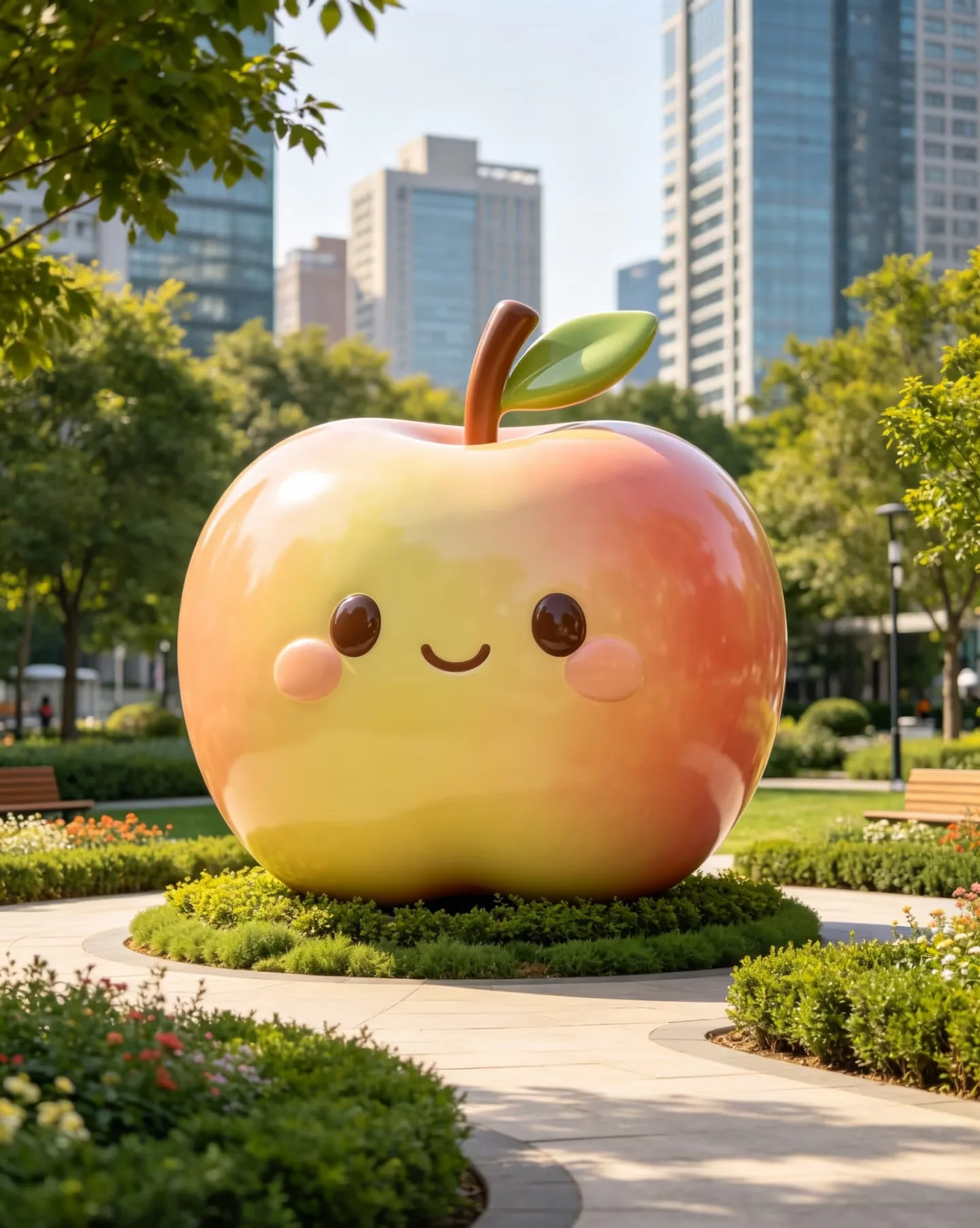 Giant FRP Apple Sculpture For Sale | Graffiti Geometric – custom retail display image 10