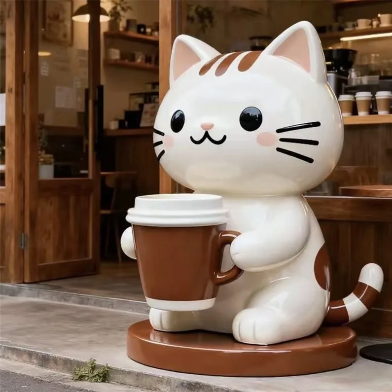 Fiberglass Cats Statues Sculptures For Outdoor Garden Ornaments. – custom retail display image 19