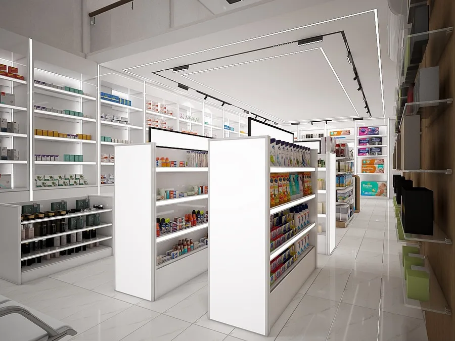 Pharmacy Design, Layouts Drug Store Decorations – New Pharmacy design idea unique wall cabinet island cabinet storage with re