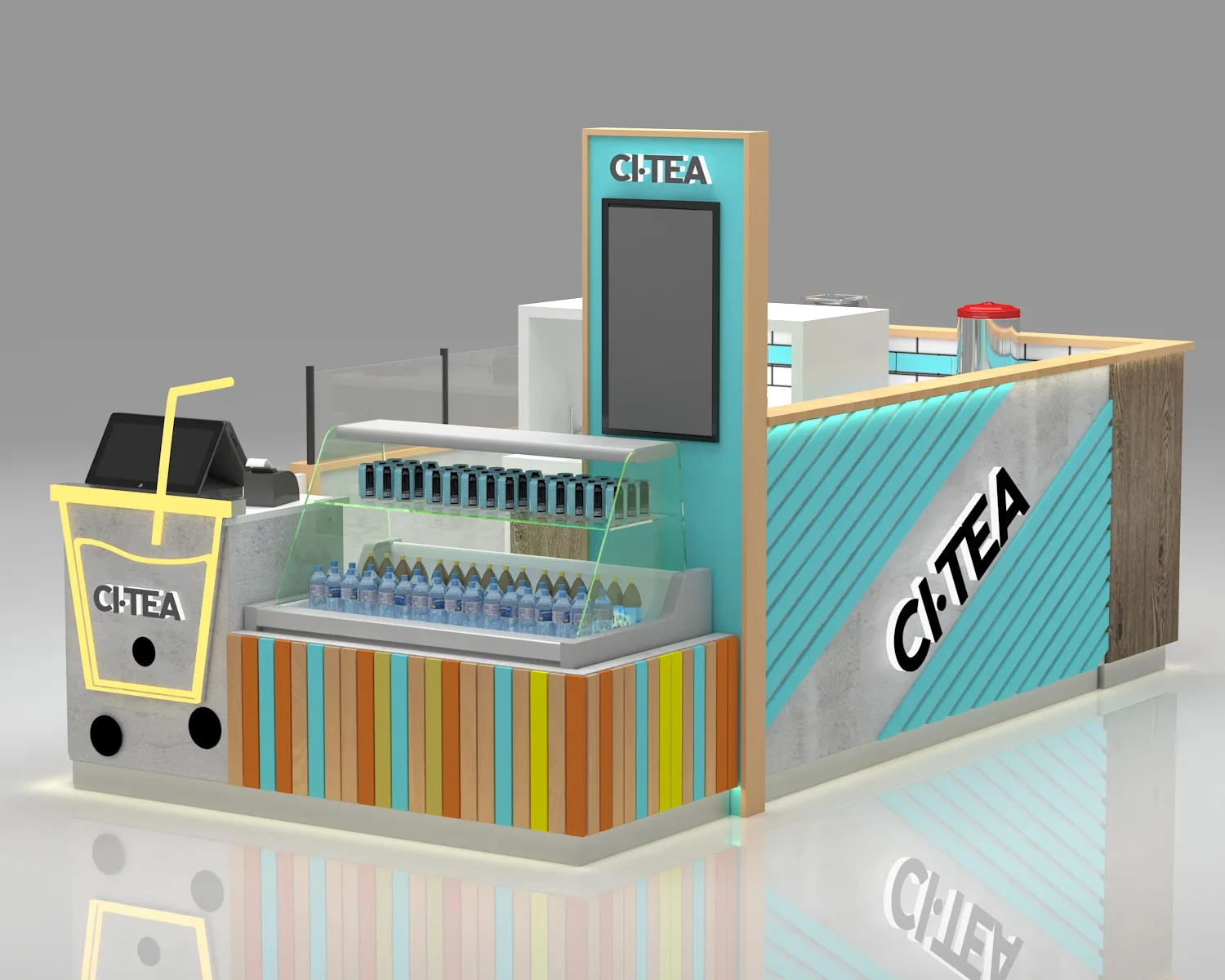 Bubble Tea Kiosk For Sale | Design Price – Spain Mall Crepe & Bubble Tea Kiosk 4m×3m | Price $6500 image 9