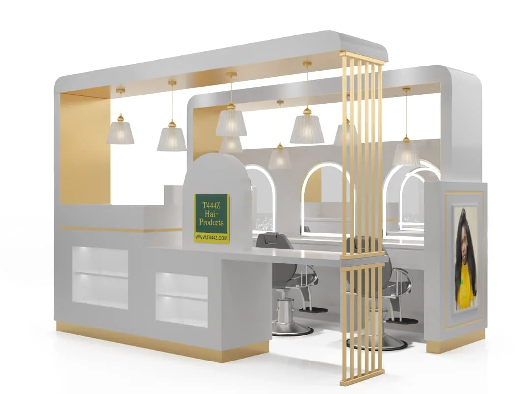 Barber Kiosk Haircut Kiosk For Sale – Matcha Tea Kiosk Real Case image 9