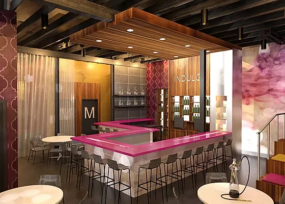 Hookah Lounge Design, Shisha Bar Counters, Displays Furniture – custom retail display image 1