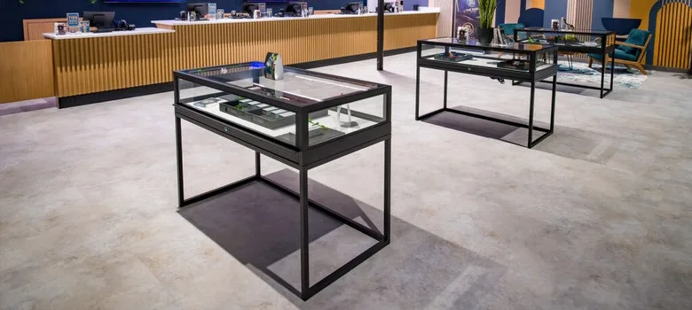 Cannabis Display table Cannabis Dispensary Display Table Tabletop Showcases – custom retail display image 10