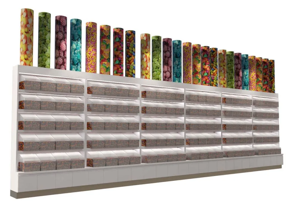Candy Display Cabinet | Candy Wall Display – custom retail display image 29