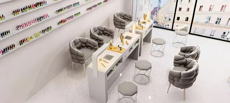 Manicure Tables Custom Nail Desks For Salon – custom retail display image 5