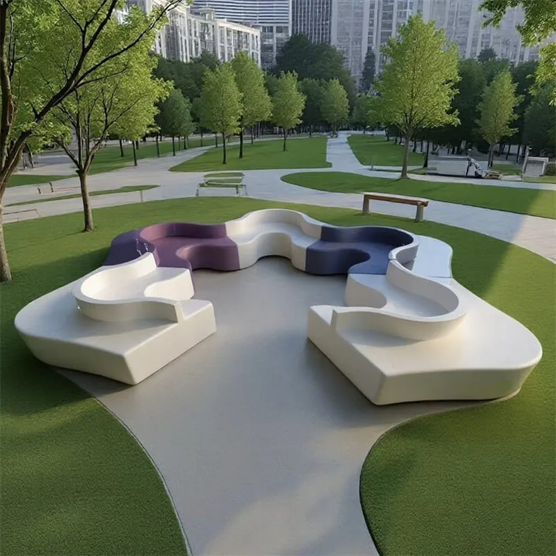 Garden Park Bench For Sale | Outdoor Fiberglass Bench Seat – custom retail display image 57