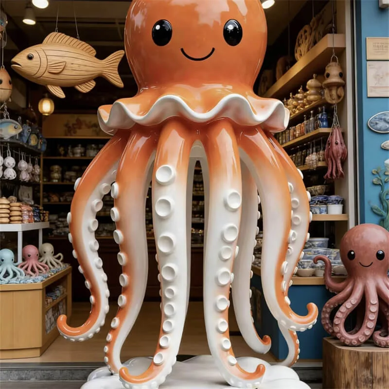 Octopus Sculpture For Sale | Frp Sea Life Statues – custom retail display image 6
